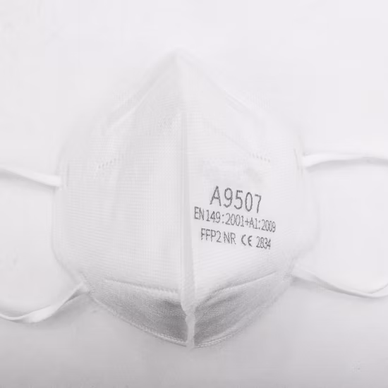 Head Strap Melt Blown Disposable Mask En149 Industrial Use Without Valve Non-Medical 4 Ply Melt-Blown Fabric White