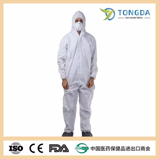 Traje no tejido disponible de la bata de la ropa protectora de la seguridad