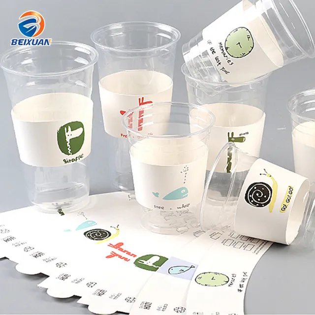Funda desechable personalizada para tazas de café de Libro Blanco